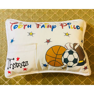 Tooth Fairy Pillow Thomas Soccer Basketball Football Baseball Hockey Sports